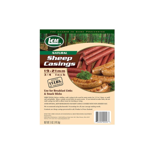 LEM Natural Sheep Sausage Casing 19mm 5 oz