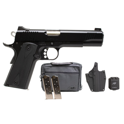 Kimber Custom 1911 LW 45ACP 5" .45 ACP Pistol Club Bundle 3 Mags Holsters, Range Bag