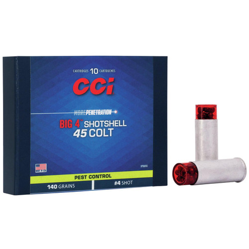 CCI Pest Control Big 4 Shotshell 45 Colt 4 Shot Size 10 RND