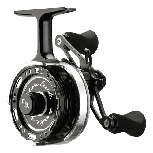 13 Fishing Black Betty 6061 Ice Reel Black RIGHT HAND