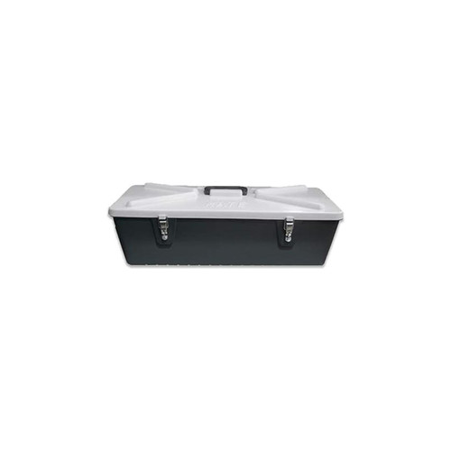 Special Mate Fishing Lure Tackle Box - Body Bait Storage - Grey/White - Durable Hard Plastic with Metal Latches Grey/White 8"