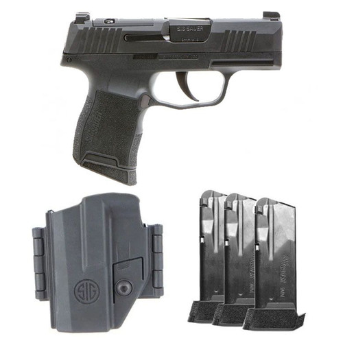 Sig Sauer 9MM P365 Optic Ready Tacpac W/ 3 Mags & Holster Black