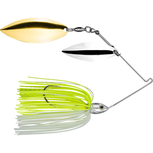 Strike King Tour Grade Double Willow Spinnerbait Chartreuse/White 3/4