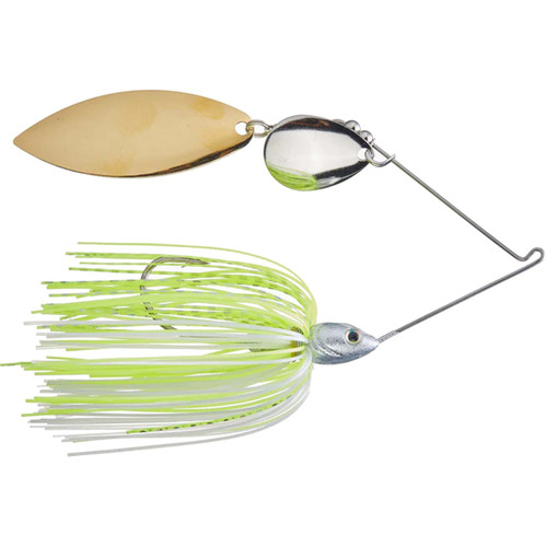 Strike King Tour Grade Double Willow Spinnerbait Chartreuse/White 3/8