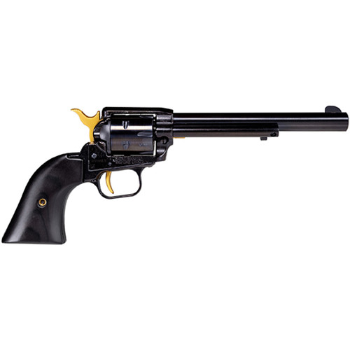 Heritage Rough Rider .22 LR 6.5" Barrel Fixed Sights Gold Accents Black Laminate Grips 6rd