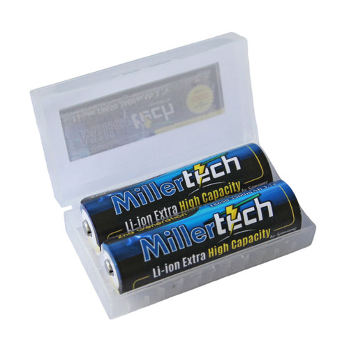MillerTech Gen2 18650 Lithium Batteries 2 PK