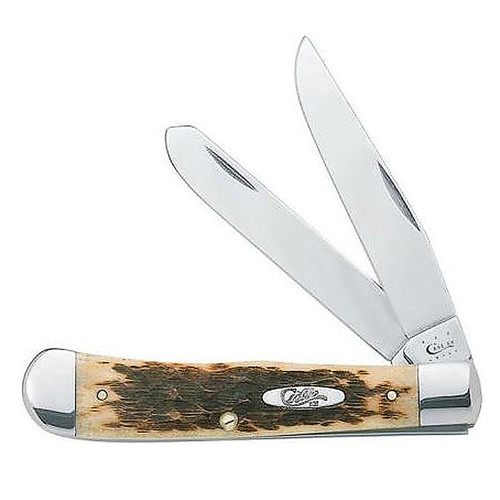 Case 00164 Amber Bone CV Trapper Pocket Knife 3.25" Blade