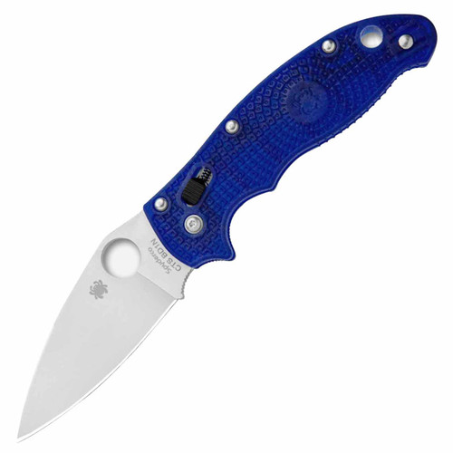 Spyderco C101PBL2 Manix 2 Plain Edge Folding Knife, Translucent Blue