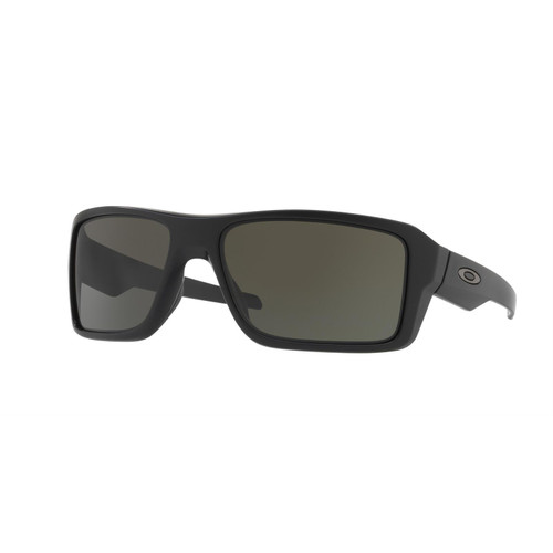 Oakley OO9380-0166 Double Edge Matte Black with Dark Grey Sunglasses