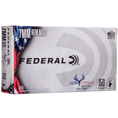 Federal 7RDT150 NonTypical 7mm Rem Mag 150 GR NonTypical Soft Point SP 20 Box