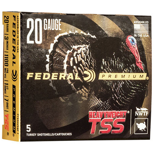 Federal PTSSX259F7 Premium Heavyweight TSS 20 Gauge 3 1 12 oz 7 Shot 5 Rds.