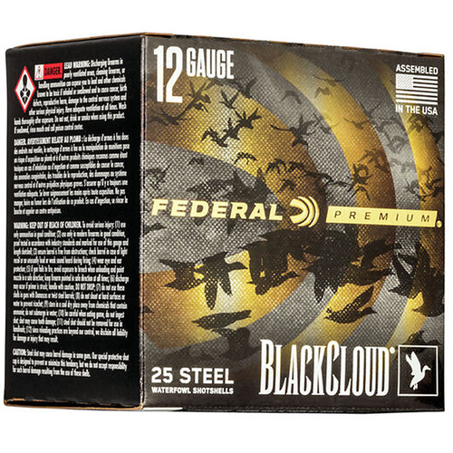 Federal PWBX134BB Black Cloud FS Steel 12 Gauge 3.5 1 12 oz BB Shot 25 Box