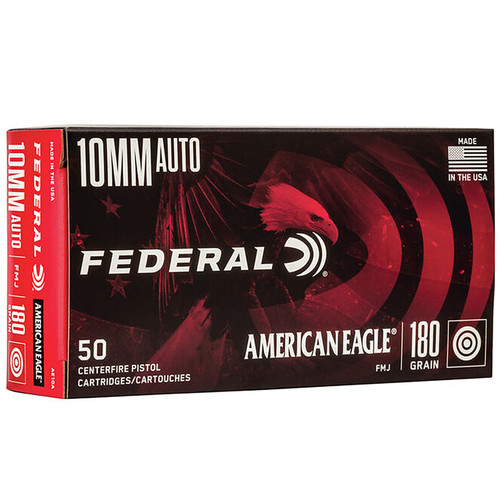 50 Round Box - 10mm Auto 180 Grain FMJ Ammo by Magtech - 10A