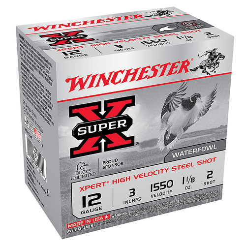 Winchester Ammo WEX1232 Super X Xpert High Velocity 12 Gauge 3" 1 1/8 oz 2 Shot 25 Bx/ 10 Cs