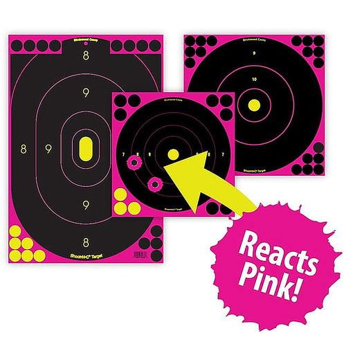 Birchwood Casey Shoot-N-C Pink Targets 12" x 18" Silhouette Package of 5