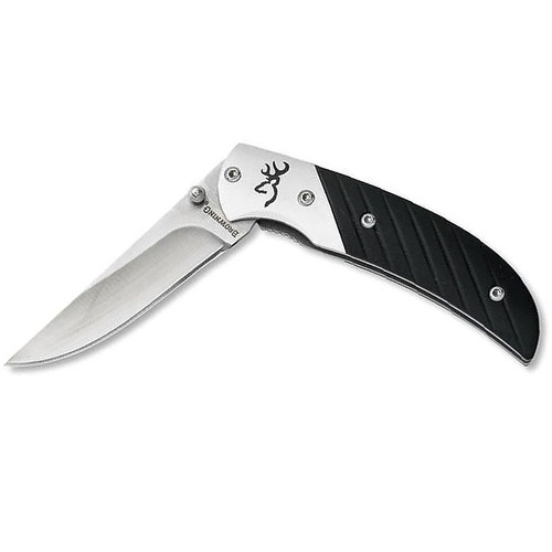 Browning 3225662 Model 5662 Prism II Folding Knife 2.5" Plain Blade Black