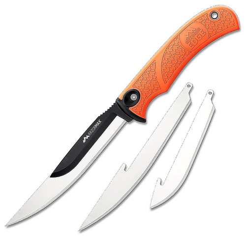 Outdoor Edge RMB20C Orange Handle RazorMax Fixed 3.5" DP Blade Knife