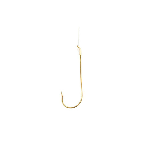 Tru-Turn Snelled Hook 8, Aberdeen, Down Eye, 24kt Gold, 5 388g 8