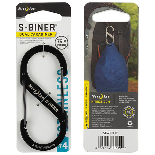 NITE IZE S-Biner Dual Carabiner #4 Black