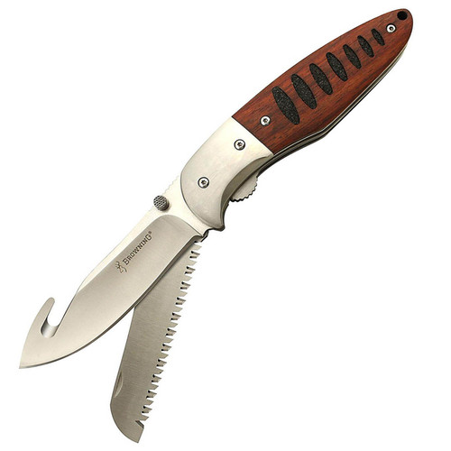 Browning Hunt 'N Gut Folding Knife 3.5" Guthook & Saw Blades