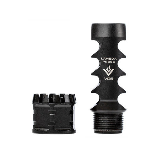 VG6 Precision Lambda PRS 65 Muzzle Brake 6.5mm 5/8"-24 Thread SS