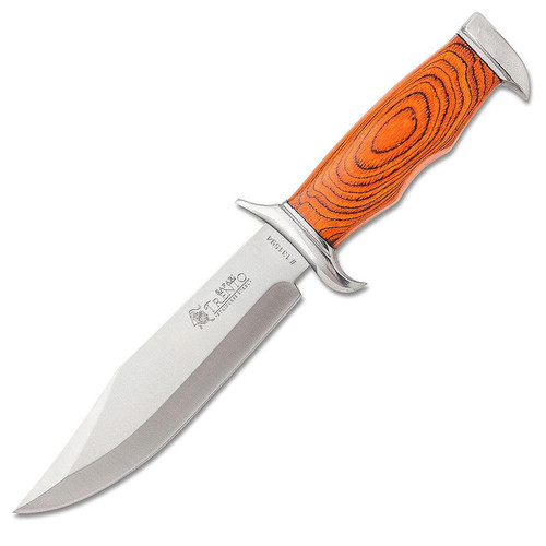 Trento Safari Fixed Blade Knife 7.36" 420C Satin Bowie Nylon Sheath