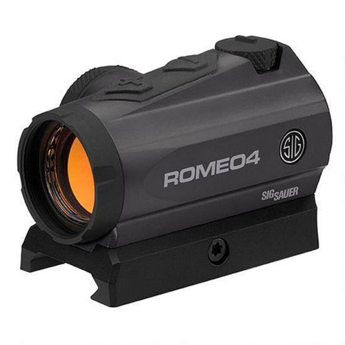 Sig Sauer Romeo4 Red Dot Optic 2 MOA Low Mount .50 MOA Adjustment, SOR41001