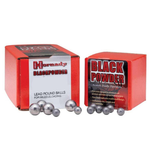 Hornady Lead Round Ball .45 Caliber .445" Diameter 100 Count 6050