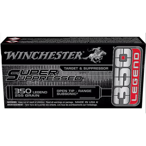 Winchester Super Suppressed .350 Legend Open Tip Range 265GR SUP350 20 Rounds