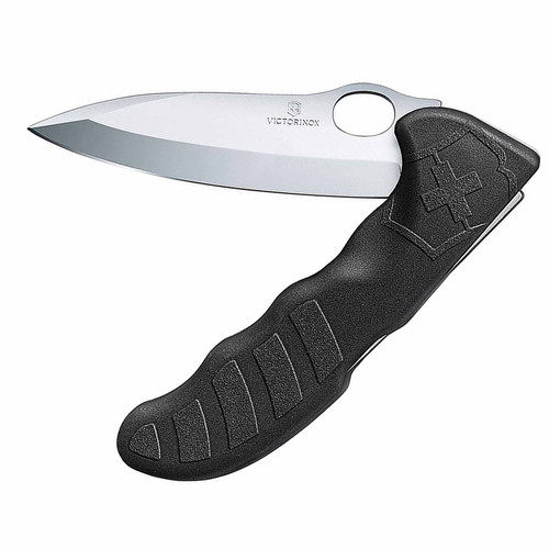 VICTORINOX HUNTER PRO SWISS ARMY KNIFE BLACK HANDLE PLAIN EDGE 0.9410.3 Fin Feather Fur Outfitters