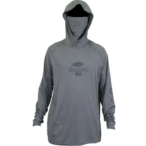 Aftco Barracuda Geo Cool Hooded Fishing Shirt with Mask