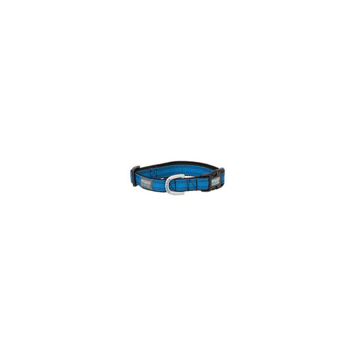 Terrain D.O.G. Canvas Snap-N-Go Adjustable Dog Collar - Large 17" - 25", Blue