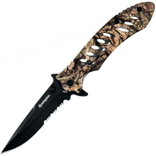 Remington FAST Series 3.2" Drop Point Folding Knife - Mossy Oak Break-Up Country