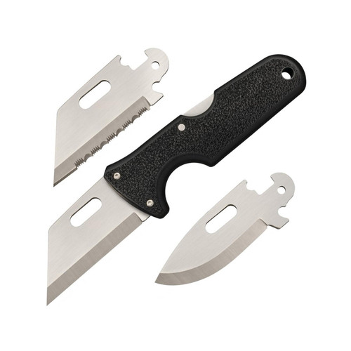 Cold Steel Click N Cut Replaceable 420J2 Blade Knife ABS Handle Black