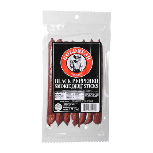Gold Rush Beef Sticks 7oz. Package (Black Pepper)