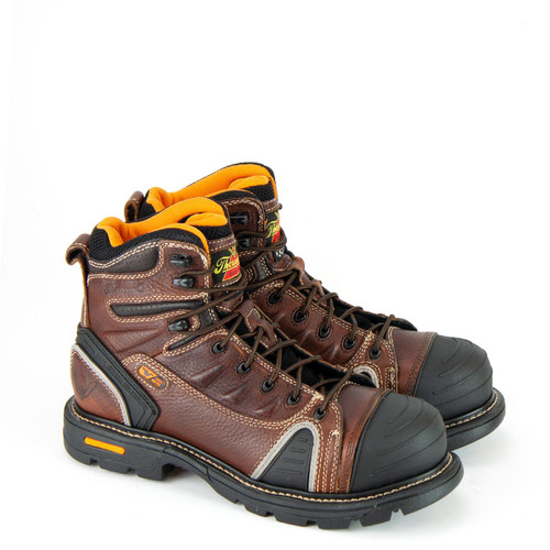 Thorogood Mens Gen Flex2 6" Brown Composite Safety Cap Toe Boots 804-4445