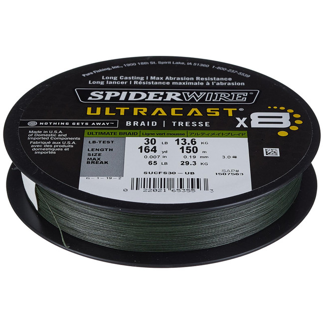 Spiderwire Ultracast Invisibraid Fishing Line 20 lb. Translucent