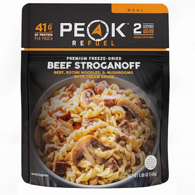 Peak Refuel Beef Stroganoff Freeze Dried Food 5 oz