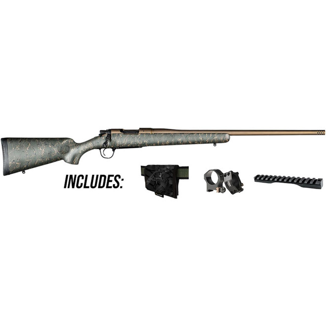 Christensen Arms Mesa Rifle 300 Win Mag 24" w/ Scope Rings, Base, and Ammo Slicker Green/Black/Tan, 801-01179-00