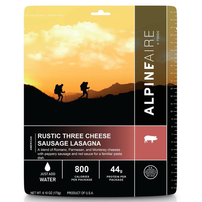 Alpine Aire Rustic Three Cheese Sausage Lasagna