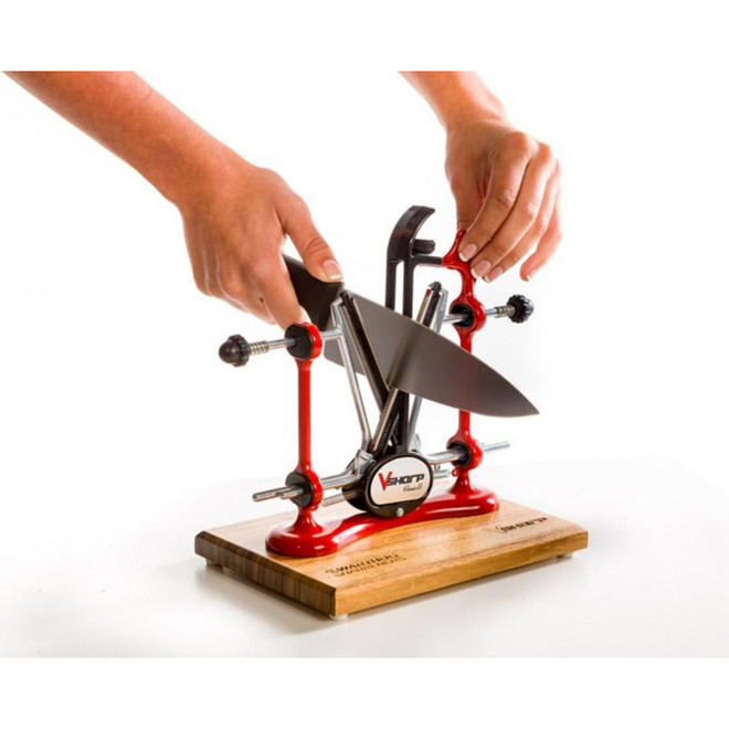 Warthog Sharpeners V-Sharp Classic 2 Knife Sharpener 325 Grit Red