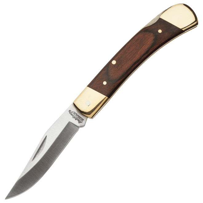 Uncle Henry Smokey Lockback Pocket Knife with Leather Sheath 2.9" Folding
