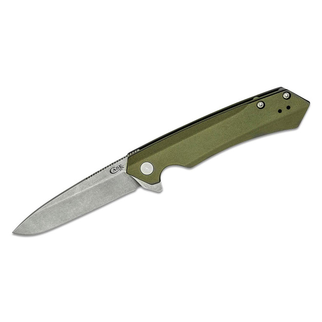 OD Green Anodized Aluminum Kinzua with Spear Folding Blade