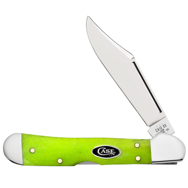 Case XX Mini Copperlock Green Apple Bone 53036 Stainless Folding Pocket Knife