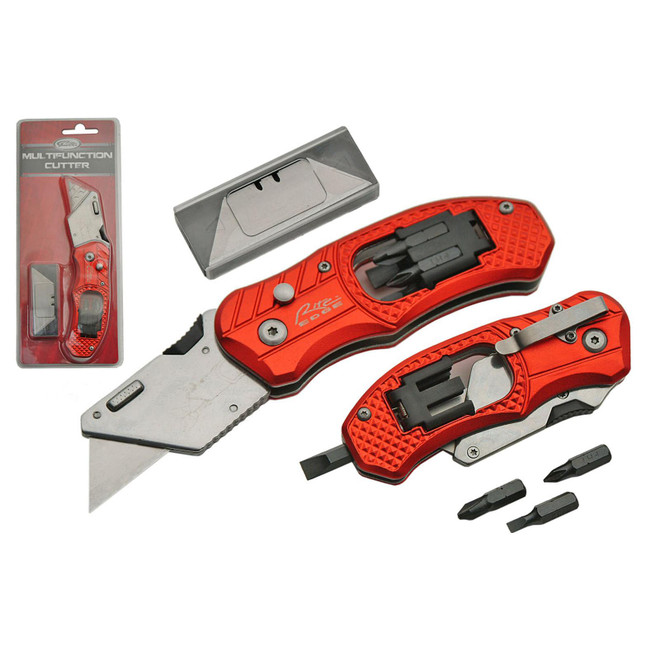 SCZO 4" Utility Knife Folding Multifunction Tool With Screwbits