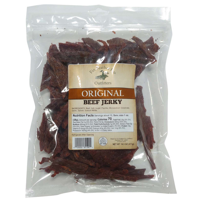 Fin Feather Fur Outfitters Original Beef Jerky 14.5 Oz