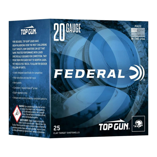 Federal Top Gun 20 Gauge 8 Shot Size 25 Rnds