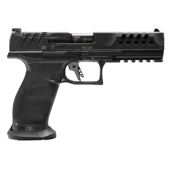 Walther Pdp Match 9MM 5" Barrel 18/20-Rnd  Black Flange Grip