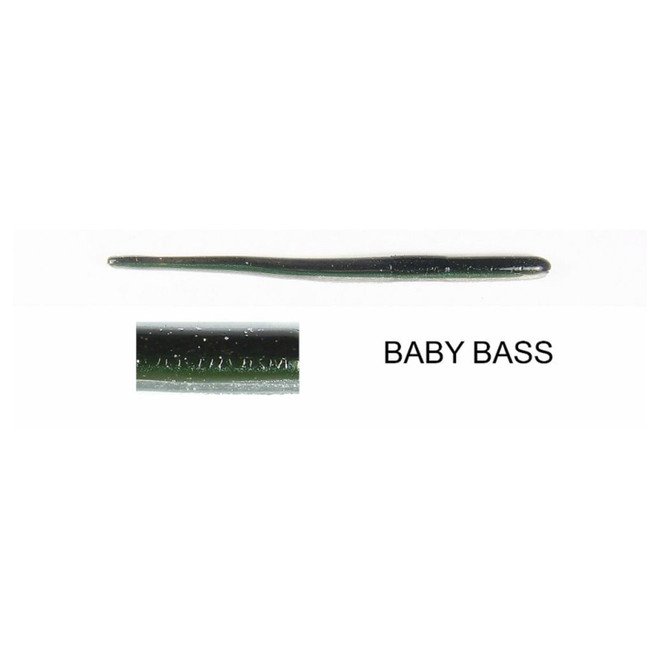 Roboworm Straight Tail Worm Soft Plastic Worm 8 pack Baby Bass 6"