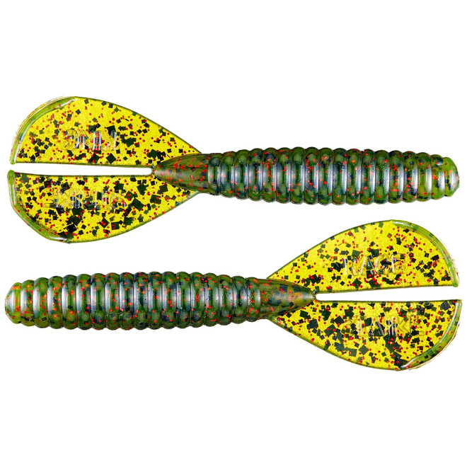 Strike King Rage Twin Tail Menace Grub 8pk Watermelon Red